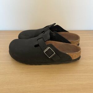 Size EU 36 Birkenstock Oiled Black Leather Bostons